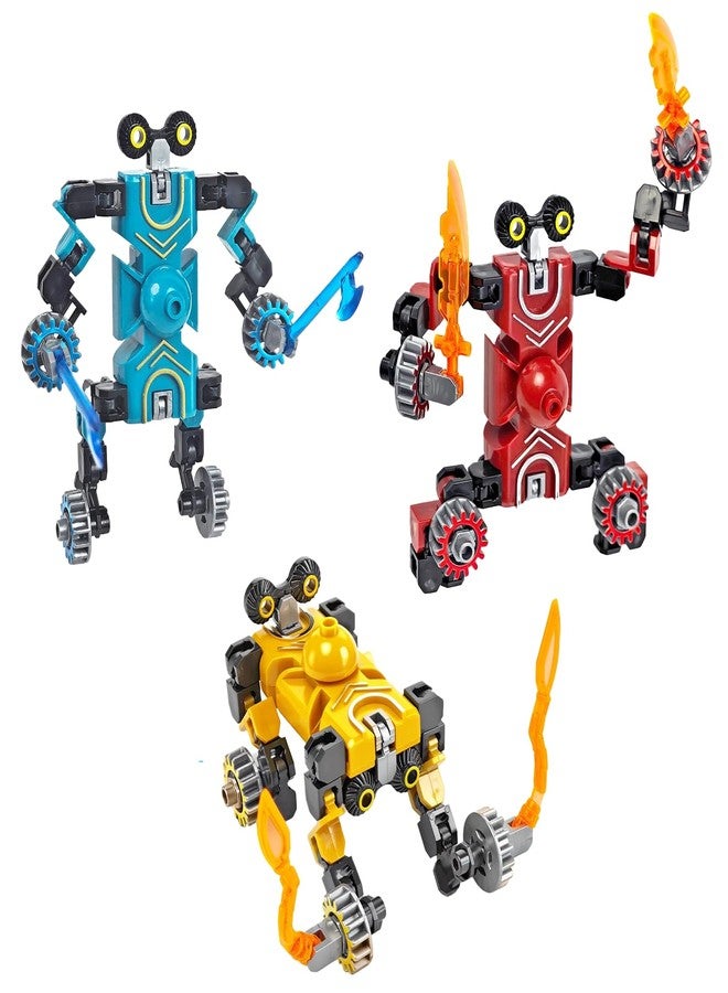 3 قطع من أدوات التململ، روبوت هادئ بتصميم قابل للتحويل للعب الإبداعي، جيب محمول - Image 1